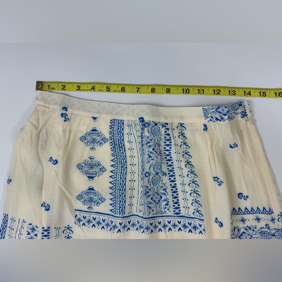 Ba&sh Londer Midi Skirt Bandana Print Ecru Cream / Blue Sz M/US 6 NWT - Picture 7 of 13